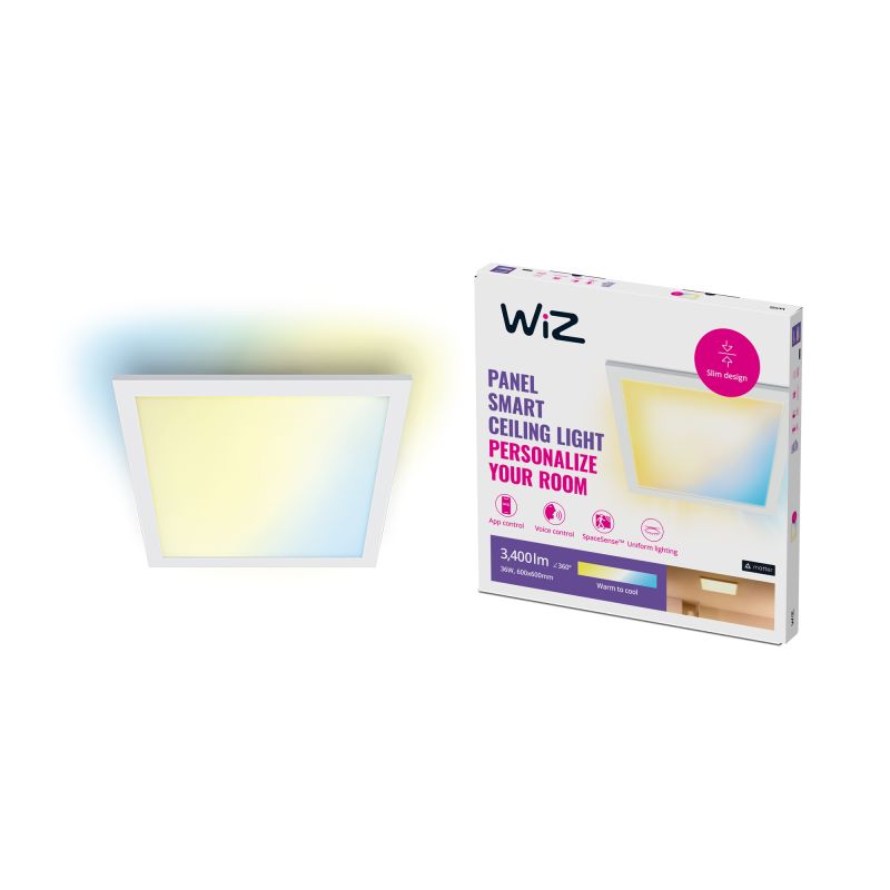 WiZ Loftpanel SQ 36W Hvid 27-65K TW - Magisk Belysning