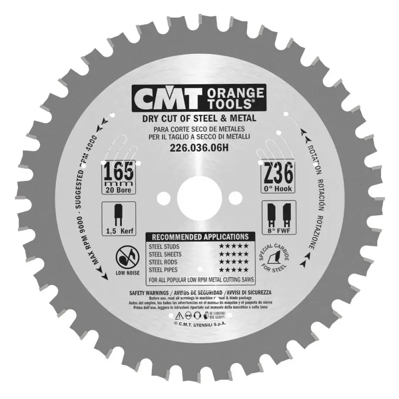 CMT Klinge 165x1,5x15.87 Z36 Dry Cut - 226.036.06