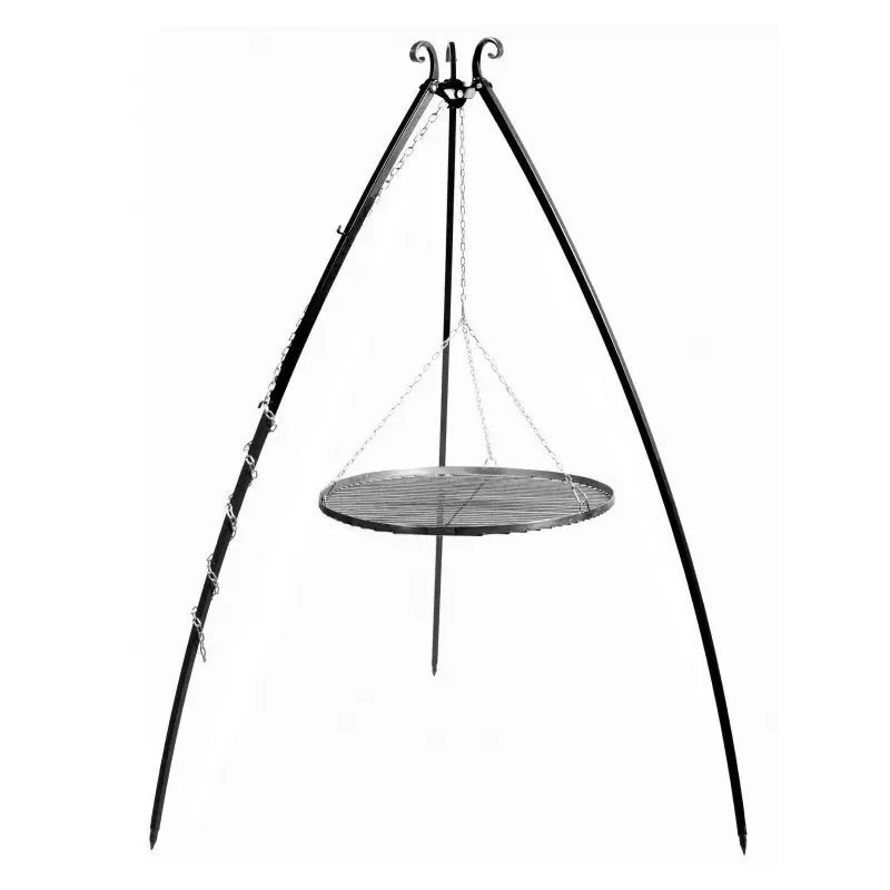 Cook King 200 cm 3-ben til Bålsted med 60 cm stål rist