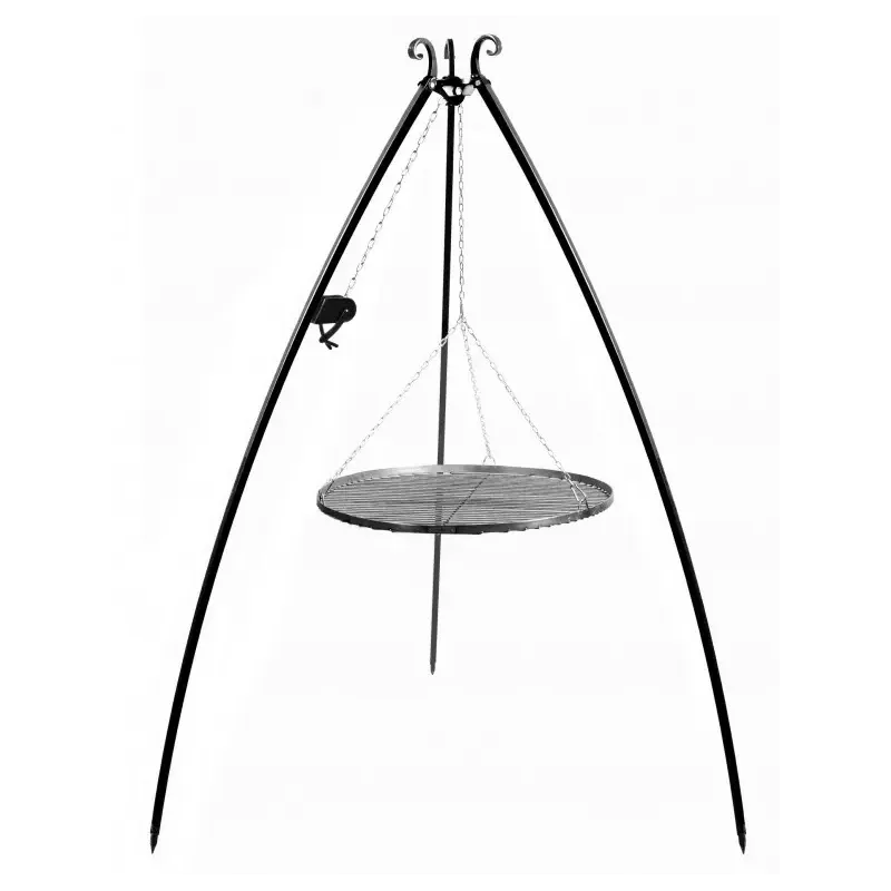 Cook King 200 cm 3-ben til Bålsted med 70 cm stål rist + Winch