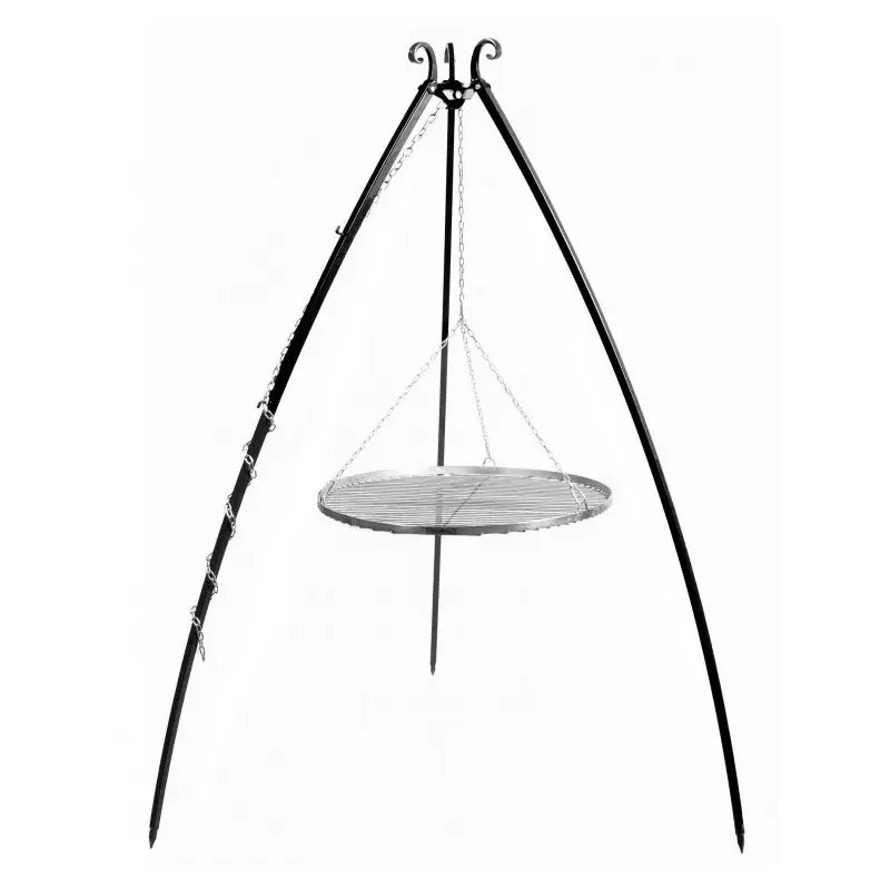 Cook King 200 cm 3-ben til Bålsted med 80 cm Rustfristål rist