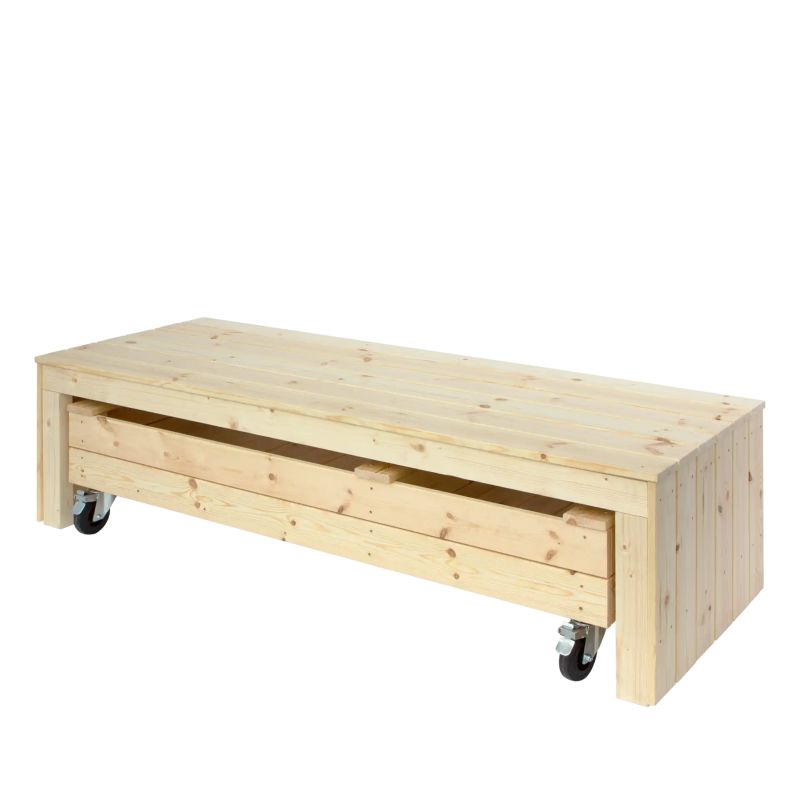 Plus Fun bænk og multikasse m/hjul - 180 cm - 18250-1