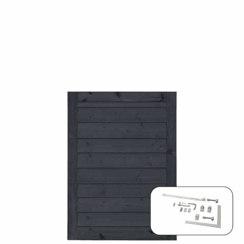 Plus Klink enkeltlåge inkl. beslag - 100Ã125 cm - PEFC - 277850-15