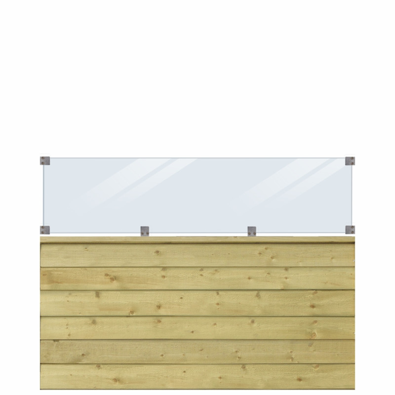Plus Klink Profilhegn m/glas - 174Ã125 cm - PEFC - 27798-1