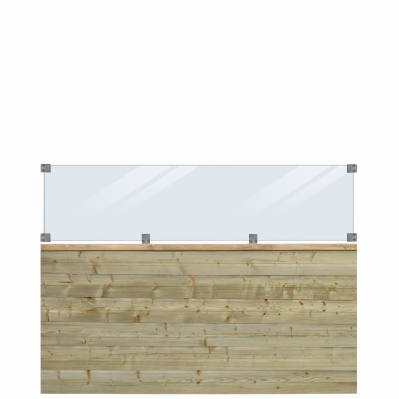 Plus Plank Profilhegn m/glas - 174Ã125 cm - PEFC - 27778-1