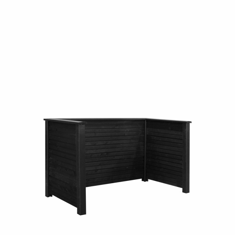Plus Renovationsskjul Plank Profil - sort - m/træstolper til nedgravning - PEFC - 26620-15