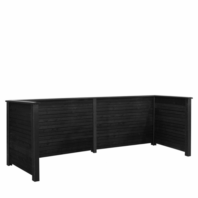 Plus Renovationsskjul Plank Profil - sort - m/træstolper til nedgravning - PEFC - 266202-15