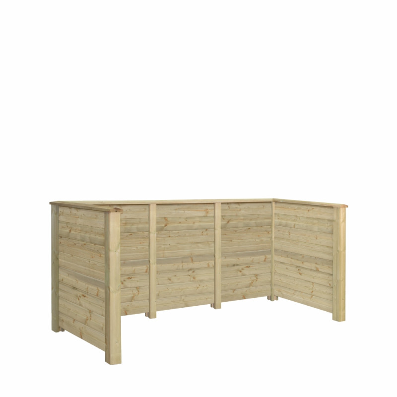 Plus Renovationsskjul Plank Profil - trykimprægneret - m/træstoler til nedgravning - PEFC - 266201-1