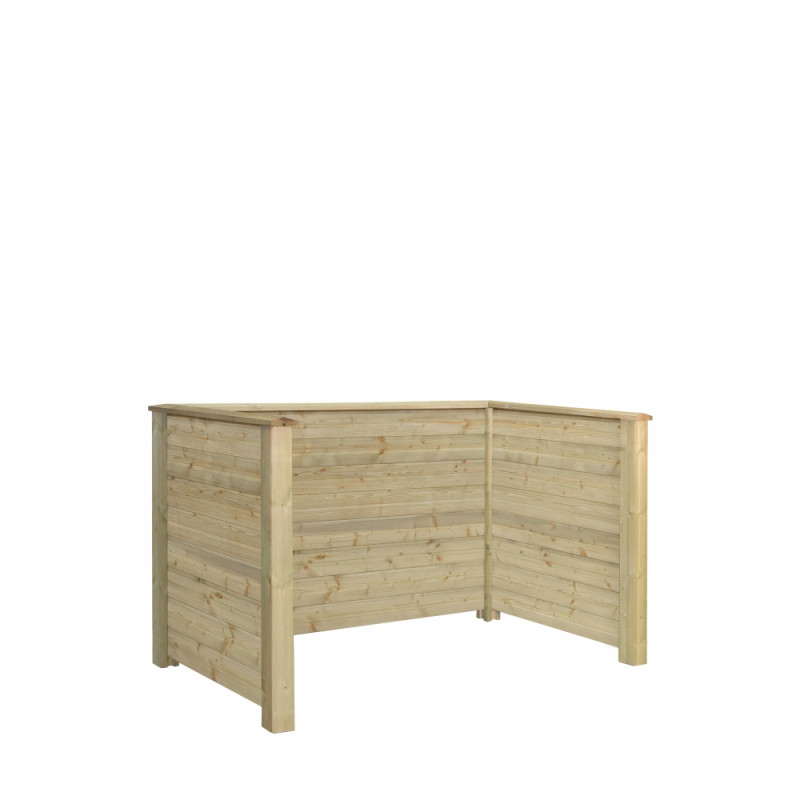 Plus Renovationsskjul Plank Profil - trykimprægneret - m/træstolper til nedgravning - PEFC - 26620-1