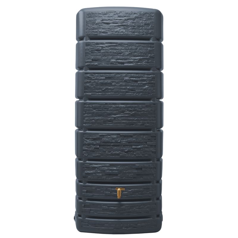 Garantia Slim Stone Regnvandsbeh. 500l Grå Granit Med Plasthane