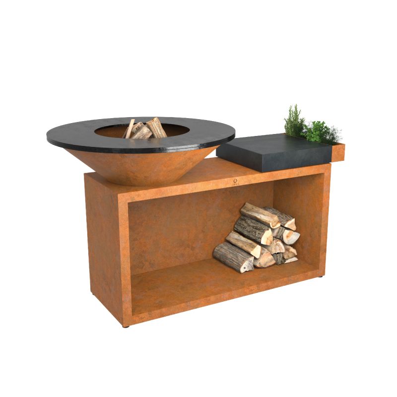 OFYR Grill Island Corten 100 Ceramic Dark Grey