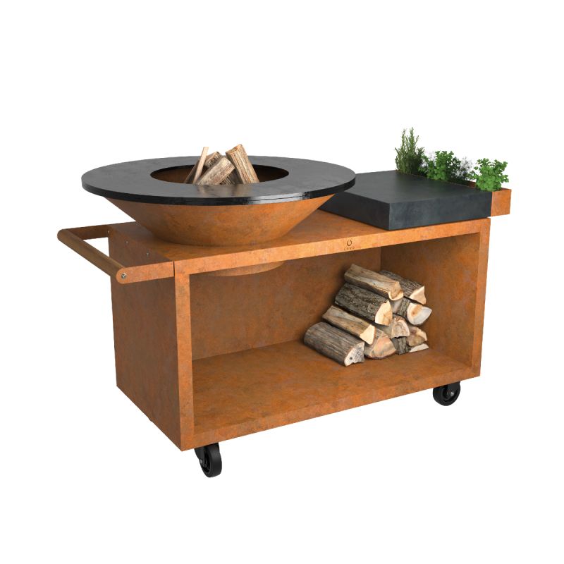 OFYR Grill Island Corten 100 PRO Ceramic Dark Grey