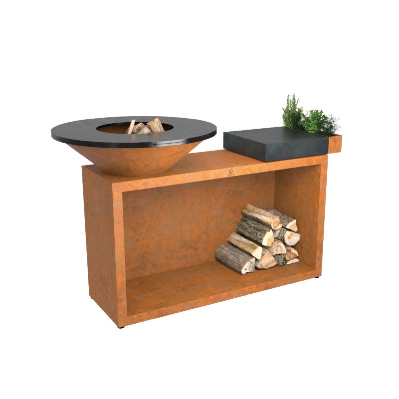 OFYR Grill Island Corten 85 Ceramic Dark Grey