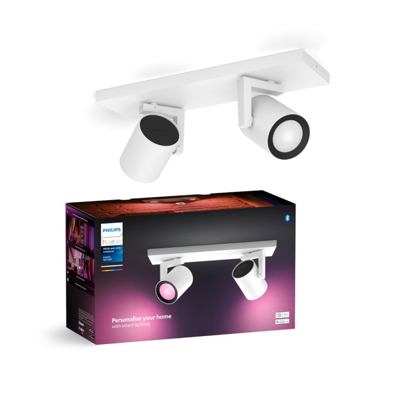 Philips Hue Argenta plate/spiral hvid 2x4.2W - Spot - White Color Ambience