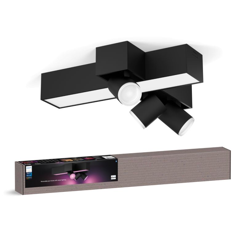 Philips Hue Centris Hue cross 3-spot sort V2 - Spot - White Color Ambience