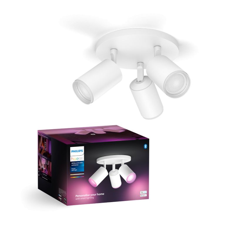 Philips Hue Fugato plate/spiral hvid 3x4.2W - Spot - White Color Ambience
