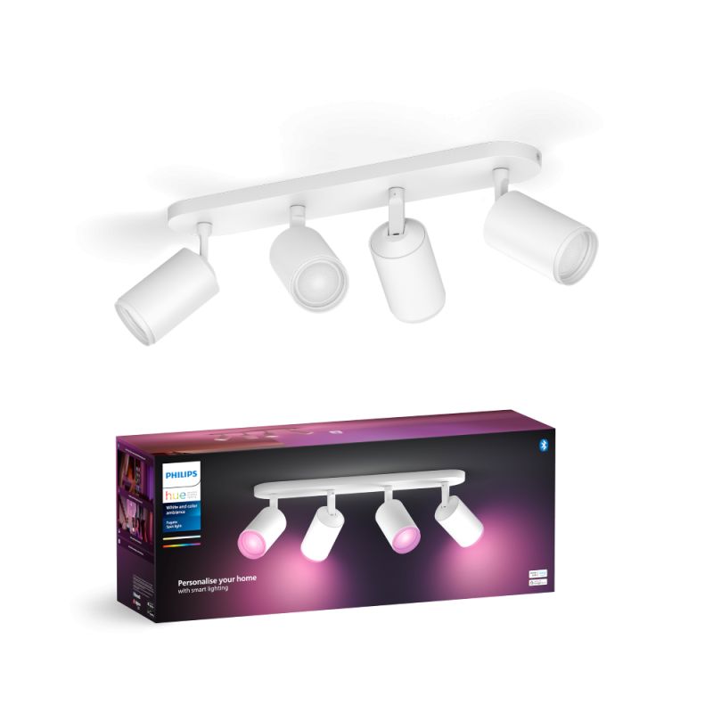Philips Hue Fugato plate/spiral hvid 4x4.2W - Spot - White Color Ambience