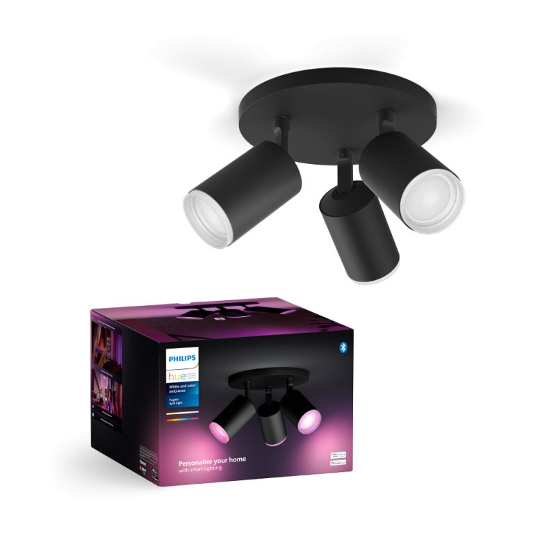Philips Hue Fugato plate/spiral sort 3x4.2W - Spot - White Color Ambience