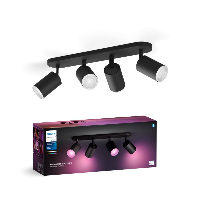 Philips Hue Fugato plate/spiral sort 4x4.2W - Spot - White Color Ambience
