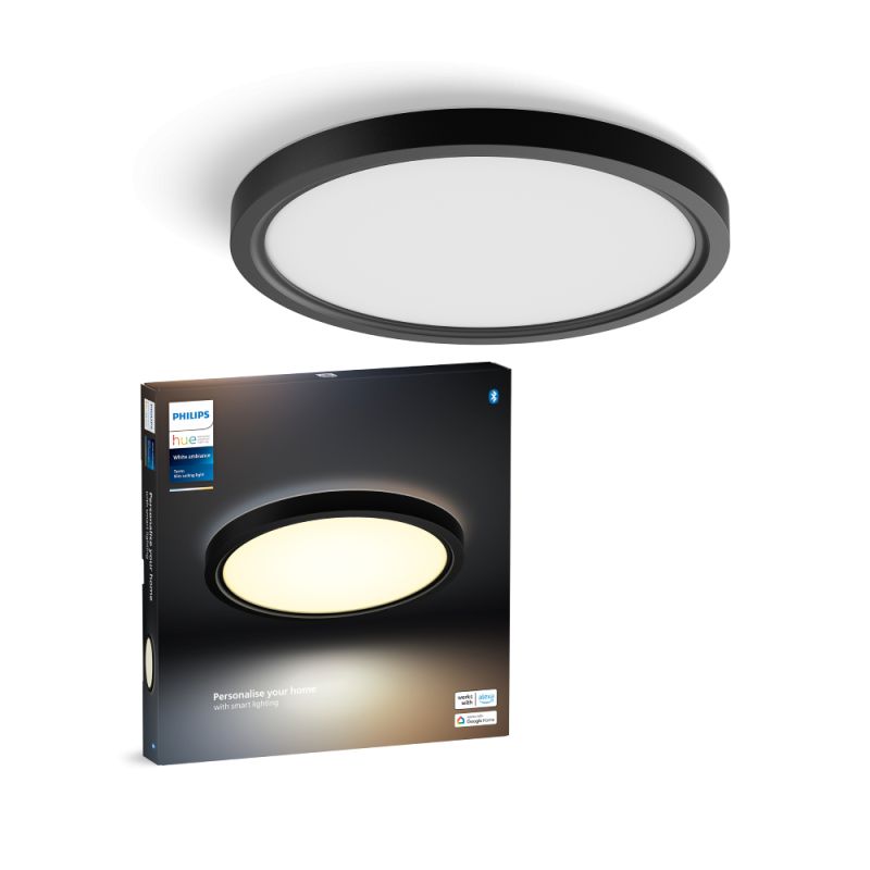 Philips Hue Tento Hue WA slim loftlampe RD S sort Ø30â - Loftlampe - White ambiance