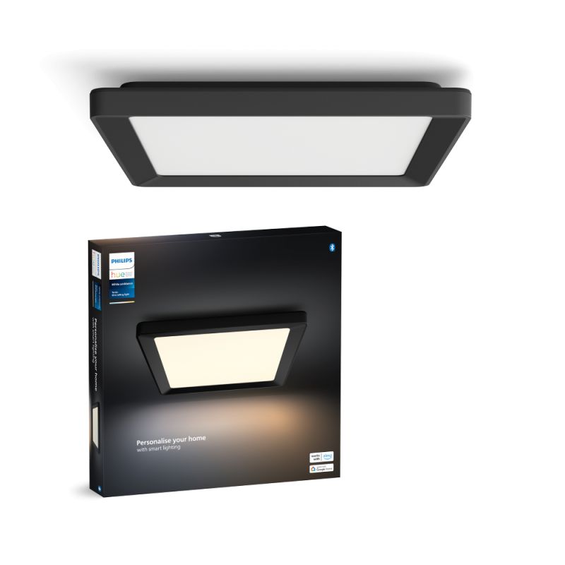 Philips Hue Tento Hue WA slim loftlampe SQ S sort - Loftlampe - White ambiance