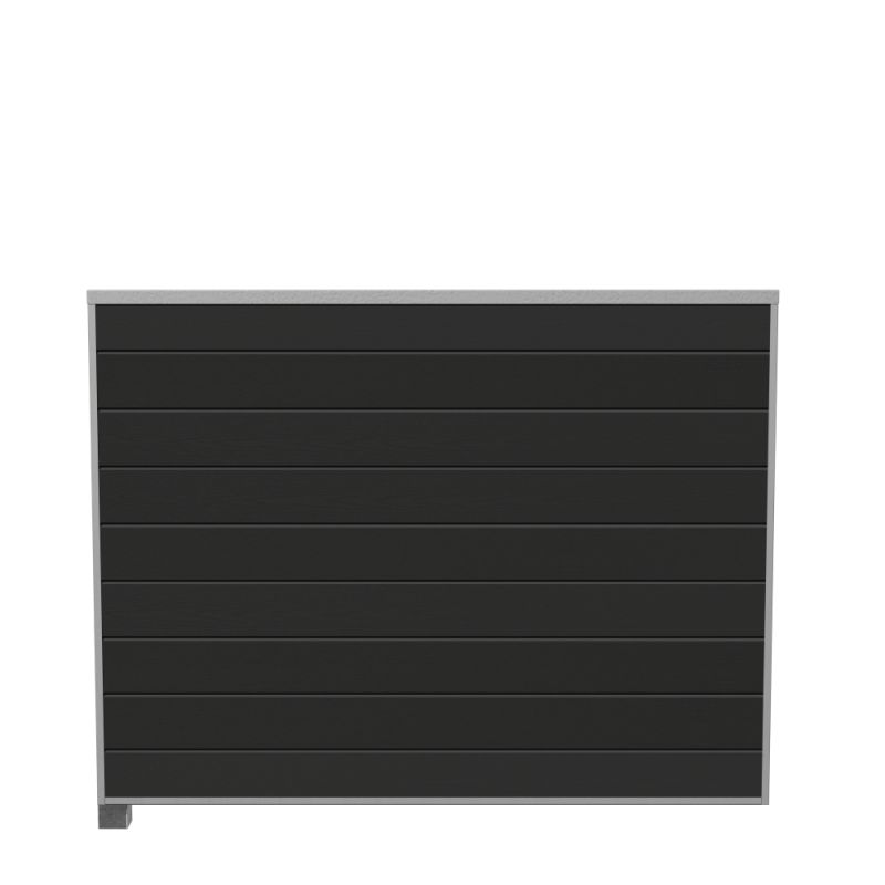 Wimex Fag Fur Classic T140 V-profil WPC Koksgrå Galv. stolpe J-skinne 1400 x 1893 mm