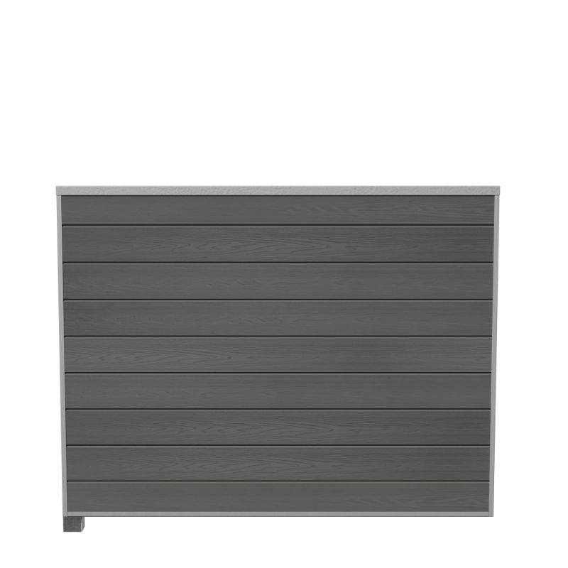 Wimex Fag Glyngøre Superb T140 V-profil WPC Grå Galv. stolpe J-skinne 1400 x 1893 mm