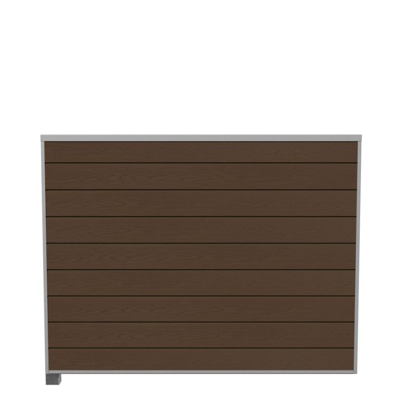 Wimex Fag Glyngøre Superb T140 V-profil WPC Teak Galv. stolpe J-skinne 1400 x 1893 mm