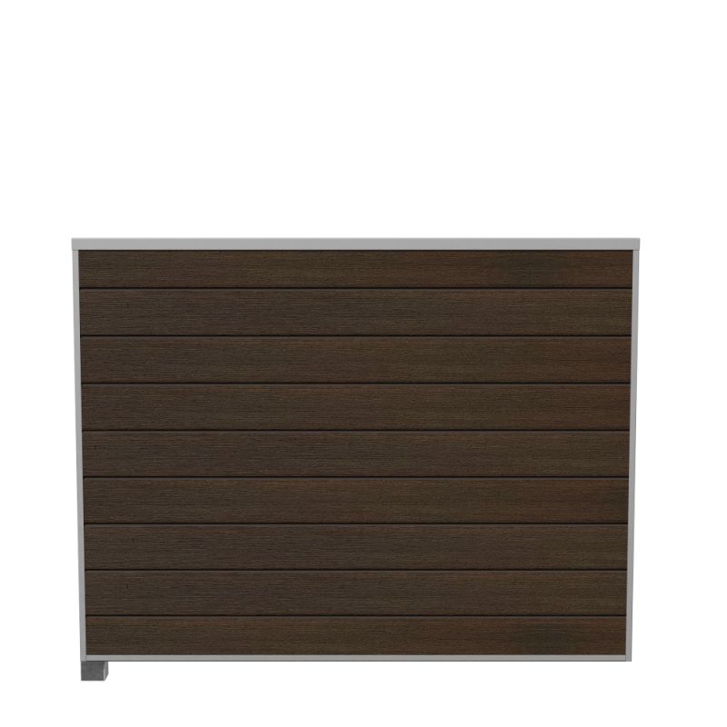 Wimex Fag Livø Prime T140 V-profil WPC MatBrun Galv. stolpe J-skinne 1400 x 1893 mm