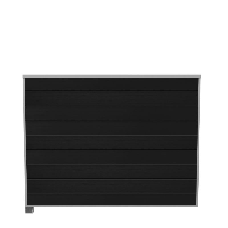 Wimex Fag Livø Prime T140 V-profil WPC MatSort Galv. stolpe J-skinne 1400 x 1893 mm