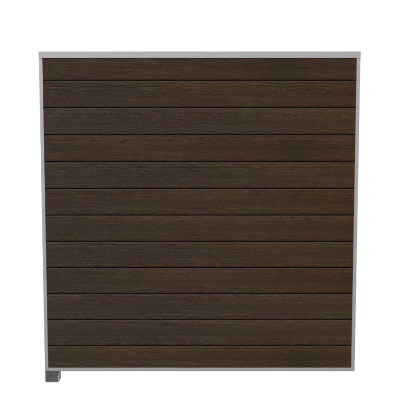 Wimex Fag Livø Prime T180 V-profil WPC MatBrun Galv. stolpe J-skinne 1800 x 1893 mm