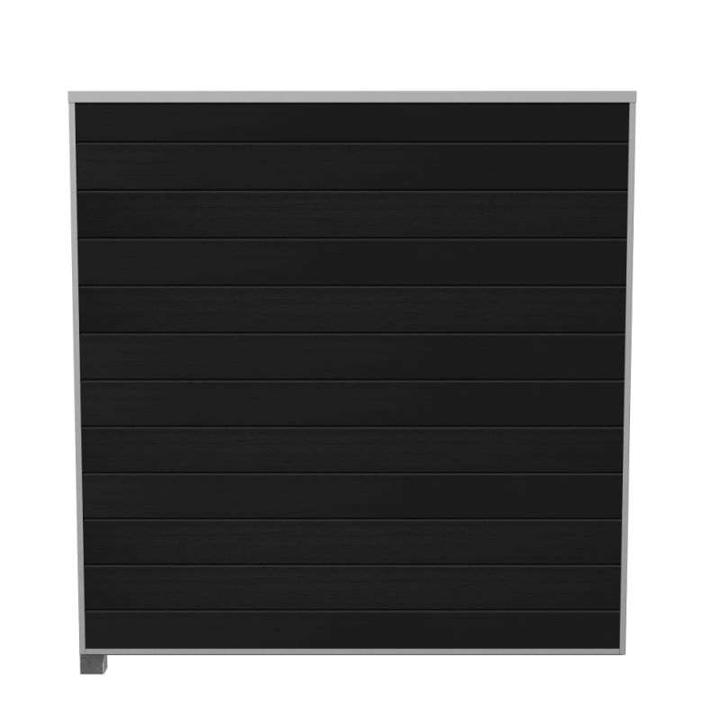 Wimex Fag Livø Prime T180 V-profil WPC MatSort Galv. stolpe J-skinne 1800 x 1893 mm