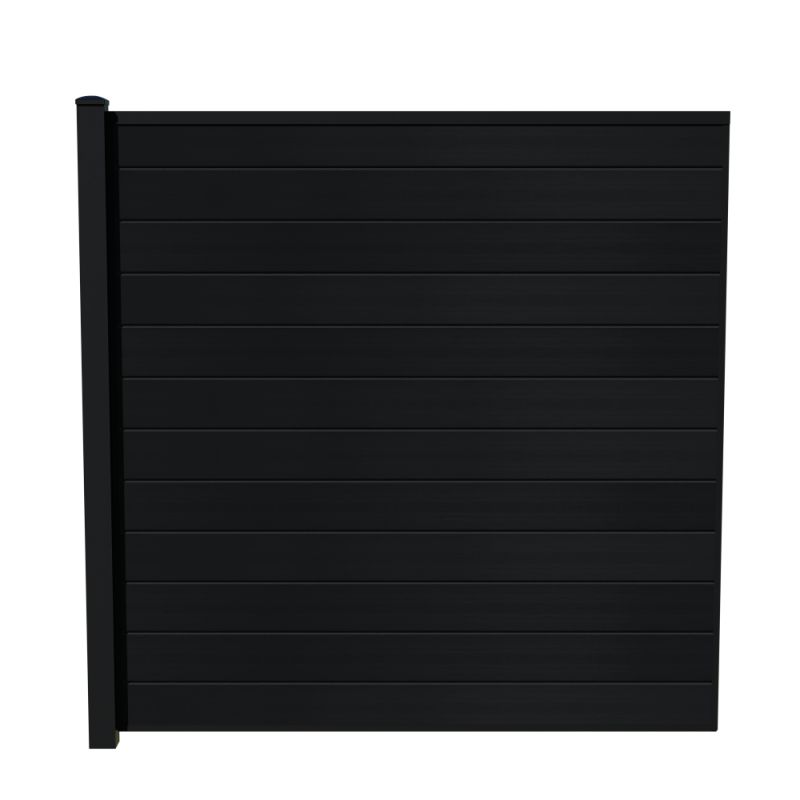 Wimex Fag Livø Prime T180 V-profil WPC MatSort Pulverlak stolpe 1800 x 1893 mm