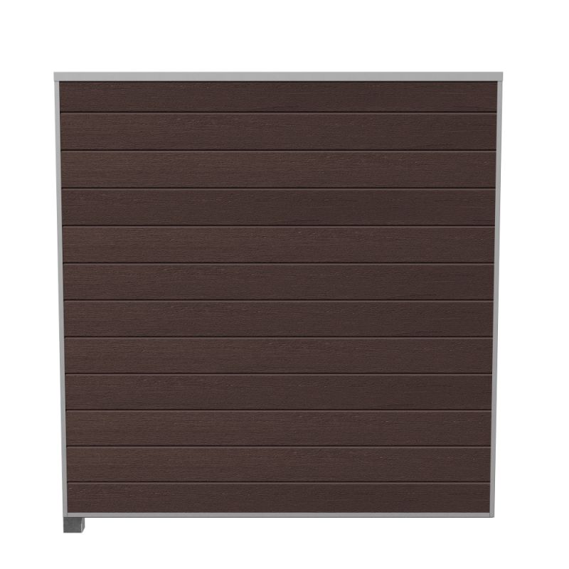 Wimex Fag Livø Prime T180 V-profil WPC MatUmber Galv. stolpe J-skinne 1800 x 1893 mm