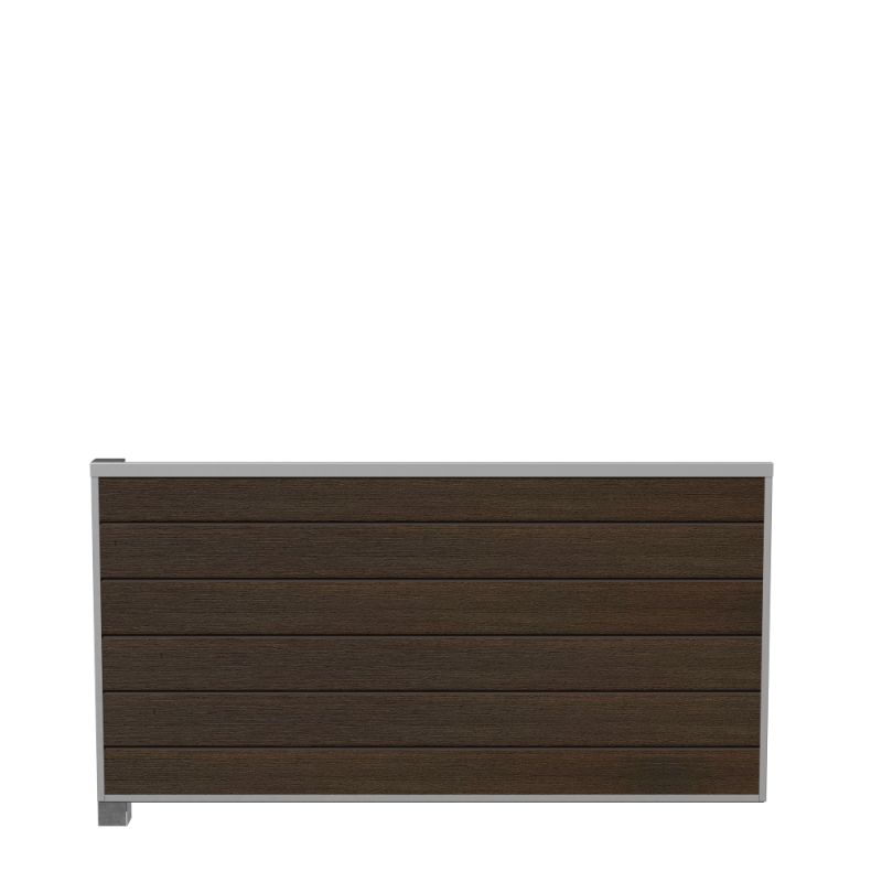 Wimex Fag Livø Prime T90 V-profil WPC MatBrun Galv. stolpe J-skinne 900 x 1893 mm