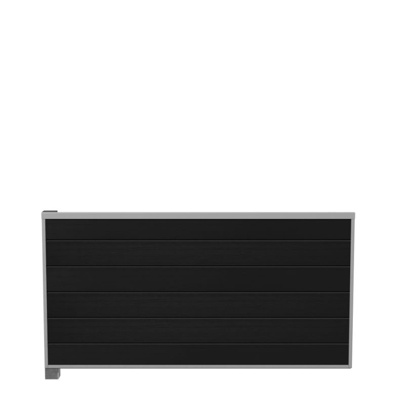 Wimex Fag Livø Prime T90 V-profil WPC MatSort Galv. stolpe J-skinne 900 x 1893 mm