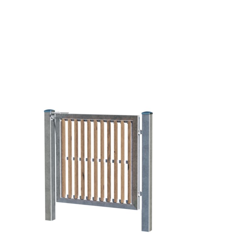 Wimex Låge Trend Lamelhegn Termotræ Galv. stolpe 1020 x 1190 mm
