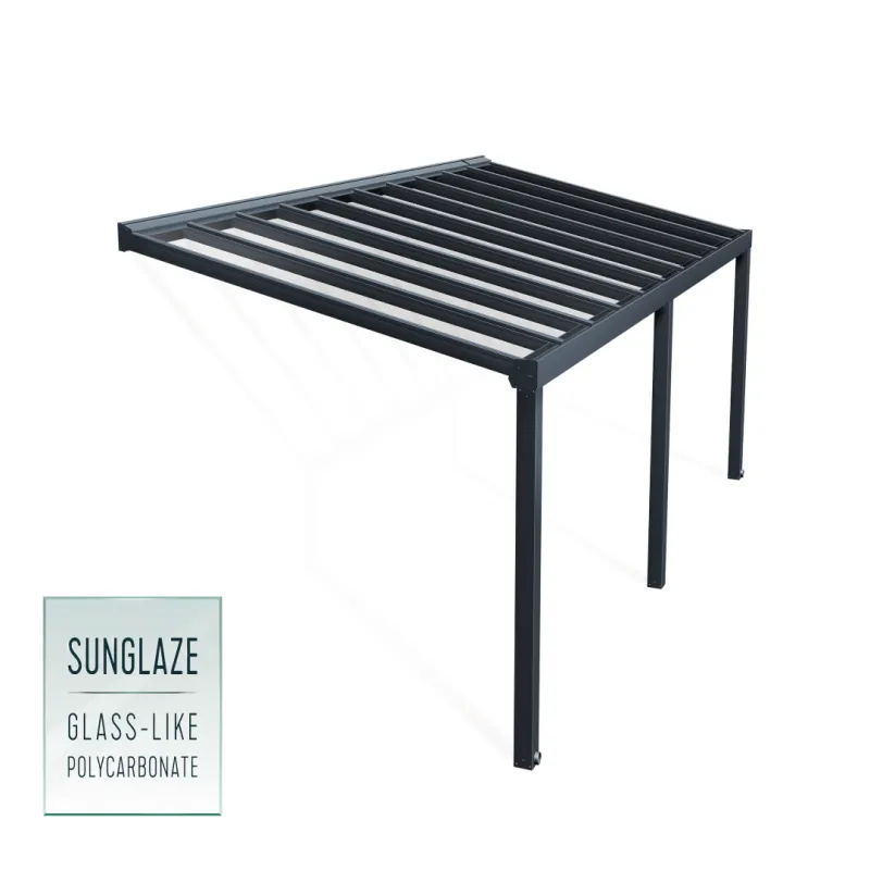 Palram - Canopia STOCKHOLM terrasseoverdækning 3,4x7,4m antracitgrå - 540-125