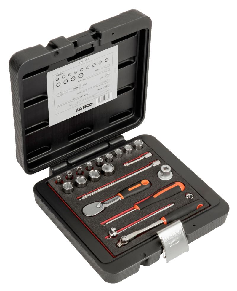 Topnøglesæt mm 1/4" firk. 6721NM