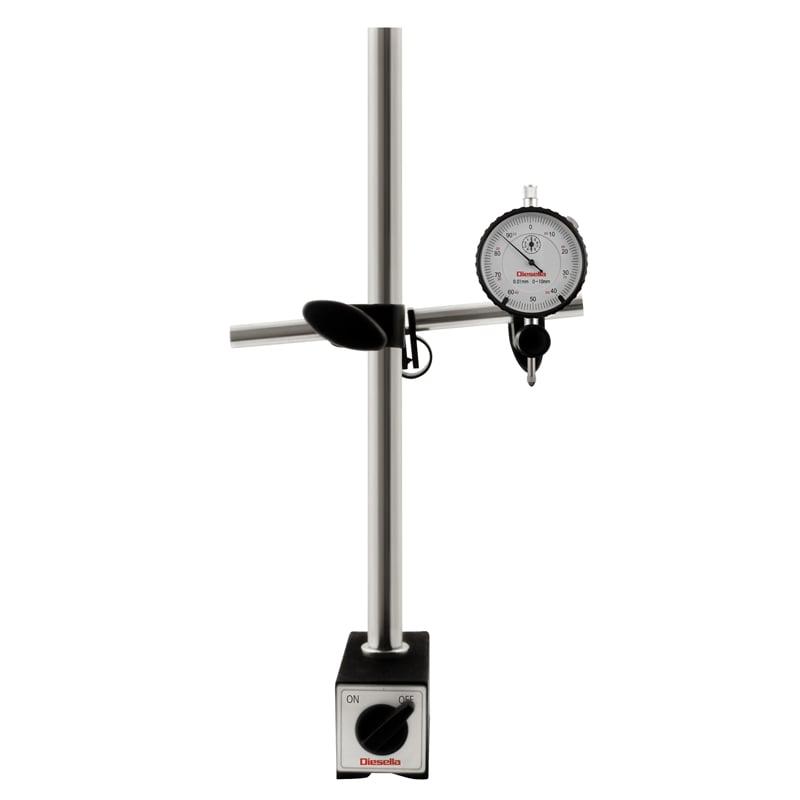 Magnet målestativ 130 kg Ø20 mm søjle L=355 mm On/off magnet
