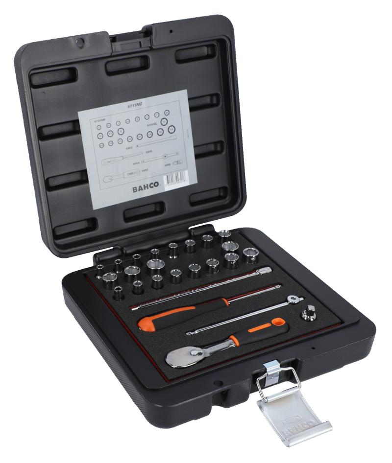 Topnøglesæt mm&tomme 1/4" 6715MZ