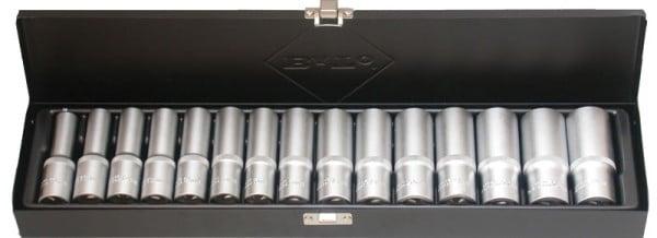 BATO Topsæt Lang 1/2" 6kt. 10-24mm. 15 dele.