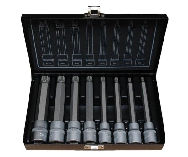 BATO Stifttopsæt 1/2" XZN 5-18. Lang 8 dele.