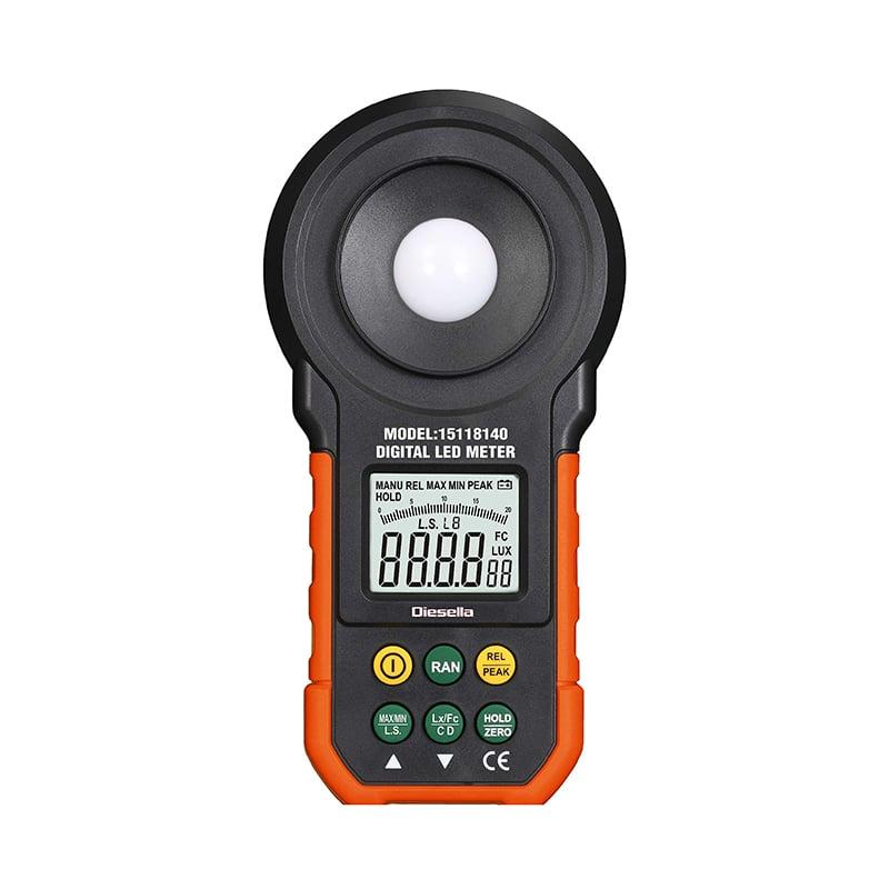 Digital luxmeter for måling af alm. lys- og LED lysintensitet
