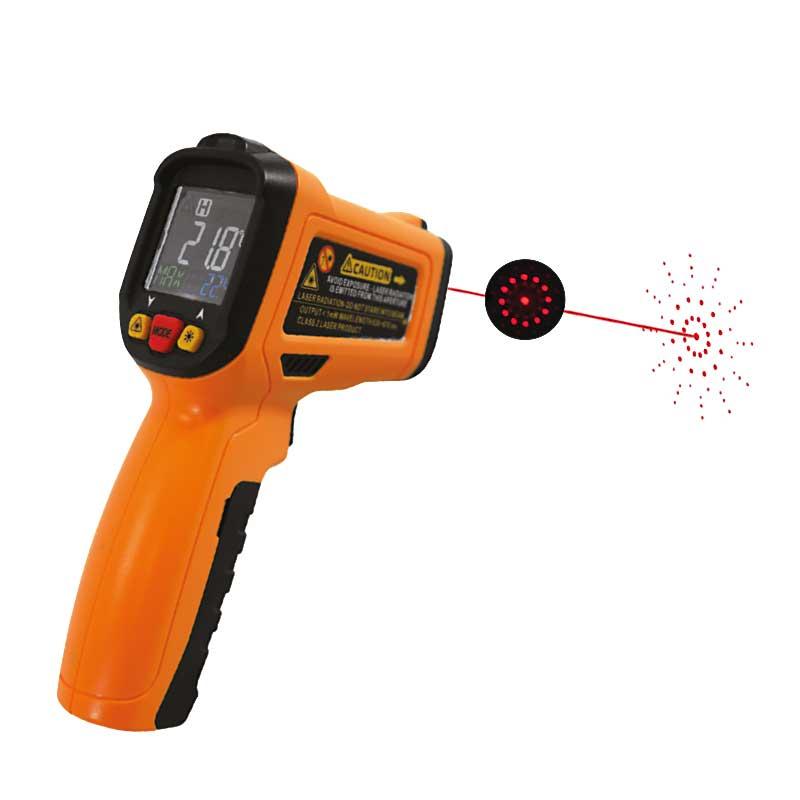 Infrarødt termometer med cirkulær laser (-30Â°C-500Â°C)