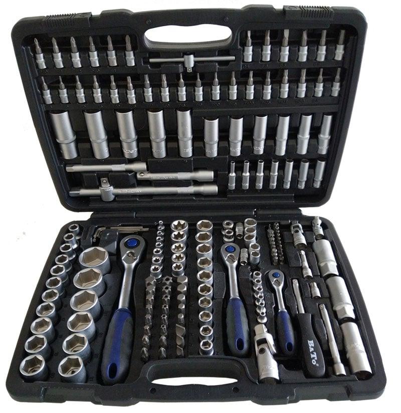 BATO Topnøglesæt kombisæt 1/4"+3/8"+1/2". 171 dele.