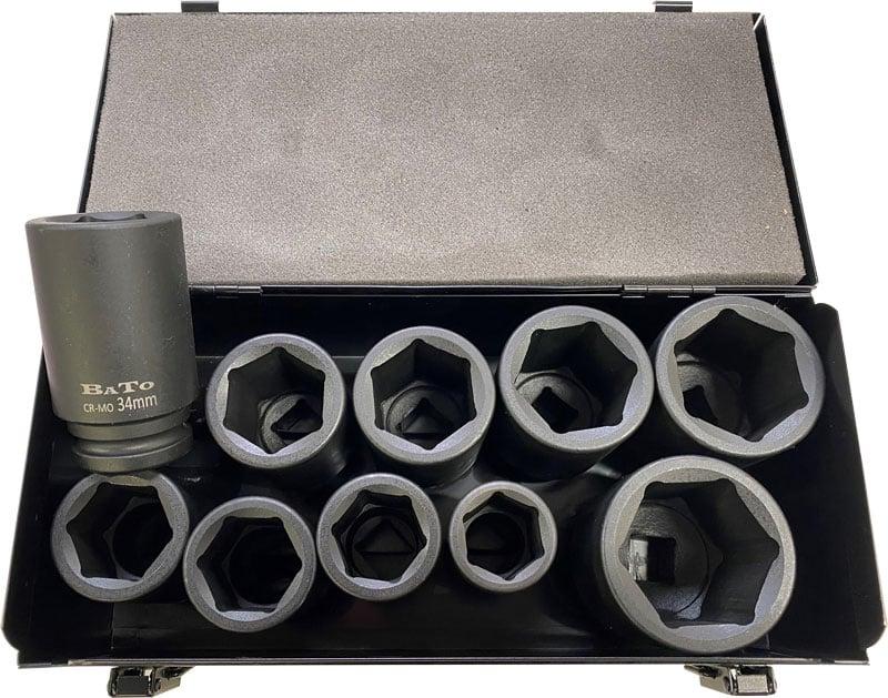 BATO Krafttopsæt 3/4" 27-50mm lang. 10 dele.