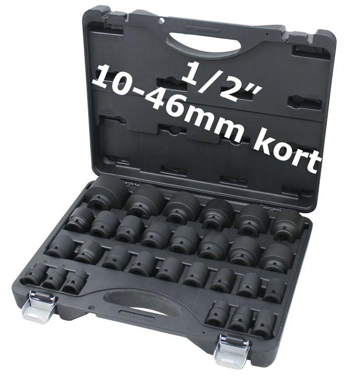 BATO Krafttopsæt 1/2" 10-46mm kort. 29 dele.