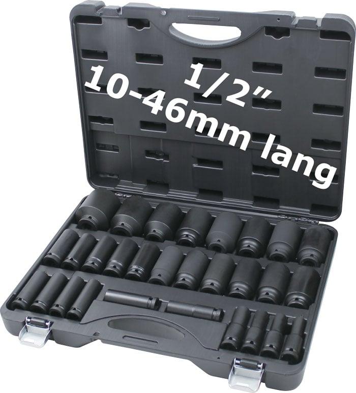 BATO Krafttopsæt 1/2" 10-46mm lang. 29 dele.