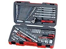 Topnøglesæt. Med 1/4", 3/8" og 1/2" -fatning. Teng Tools TM106